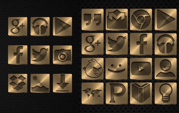 gold beautiful ICON packs for Android