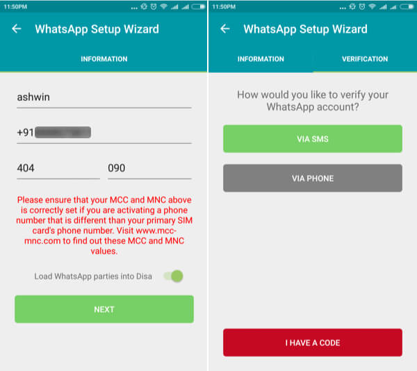 2 whatsapps on single phone - step 4