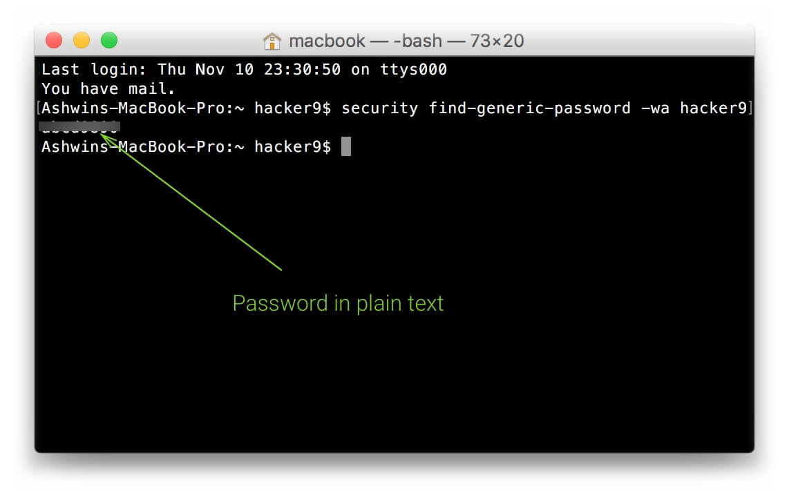 reveal wifi password on Mac