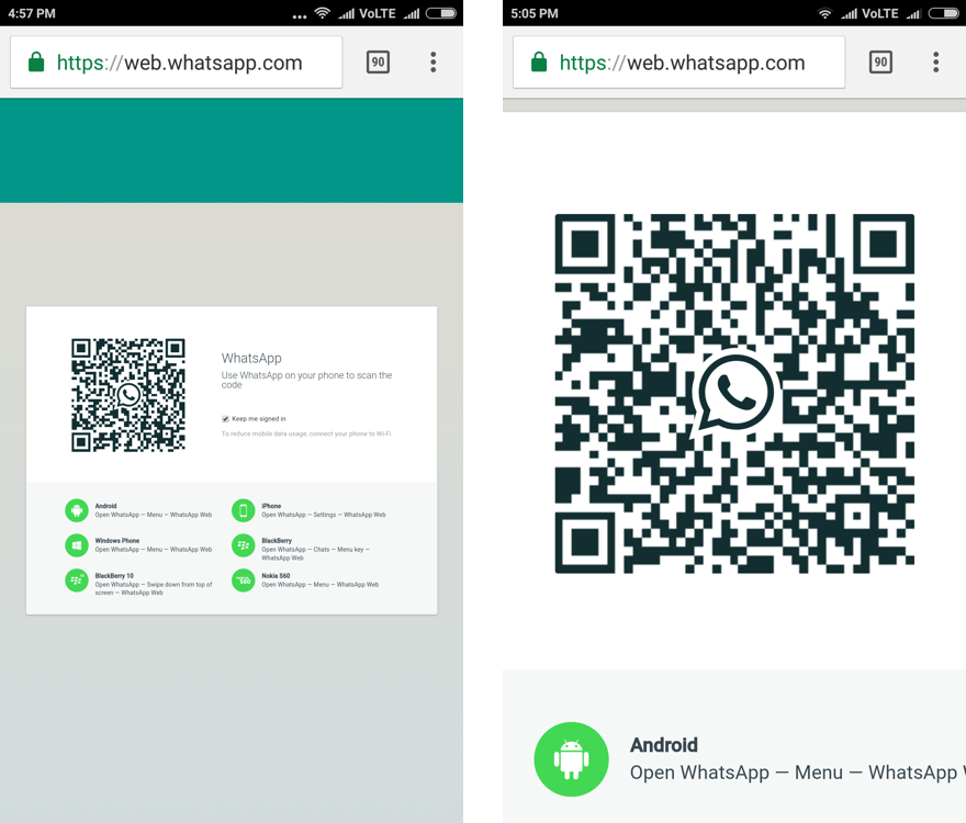 scan the qr code to hack whatsapp step 2