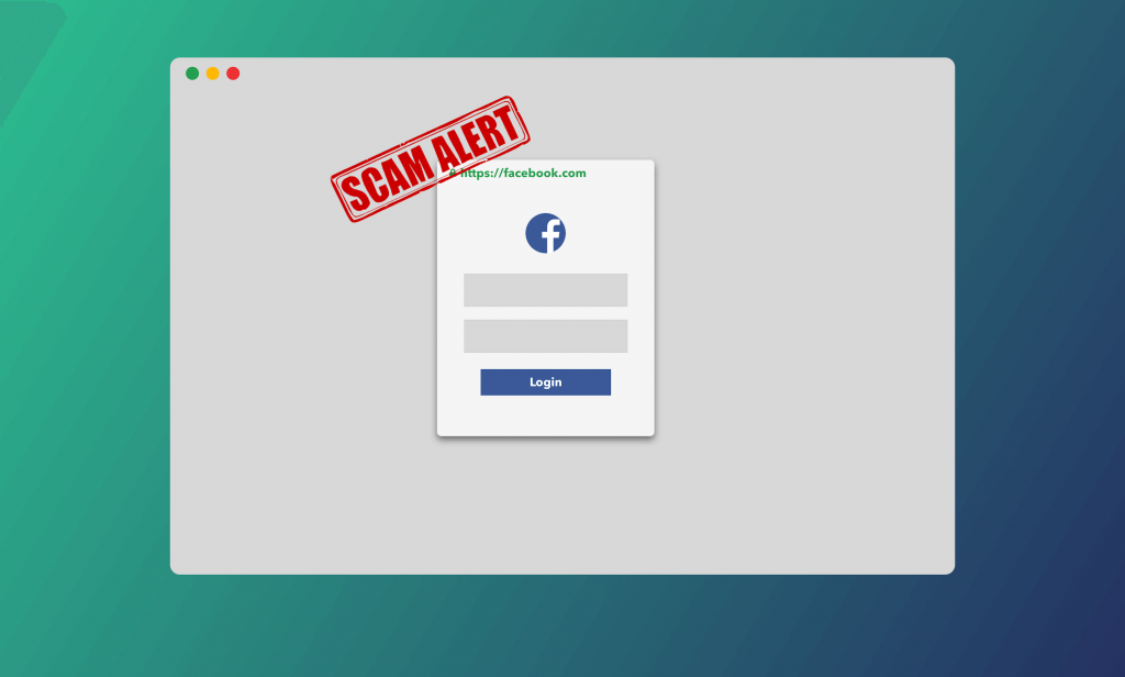 Using in-page fake Facebook login popup