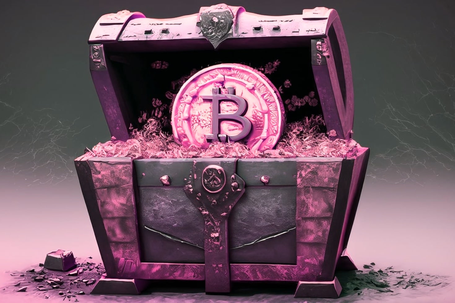 Bitcoin Treasure Wallpaper Illustration