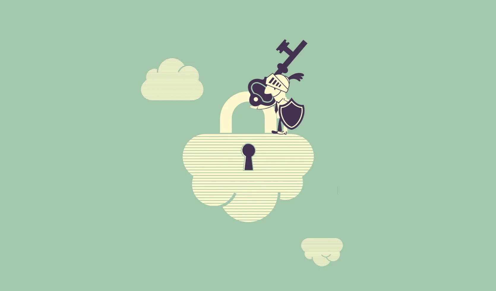Cloud Security for Businesses Illustration