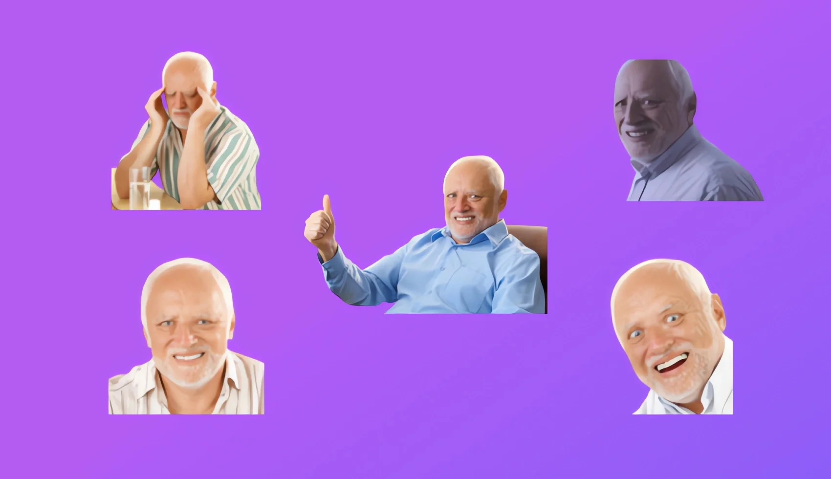 Hide the Pain Harold Stickers